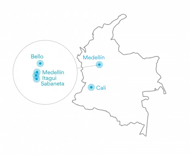 Sites du projet - Colombie