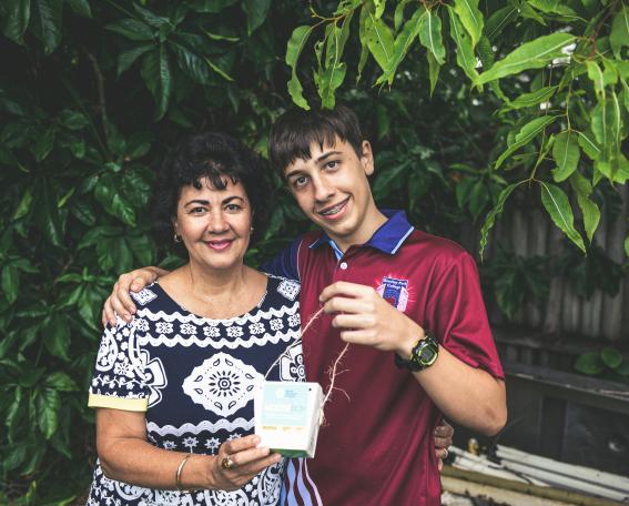 Ruben et sa mère Anne